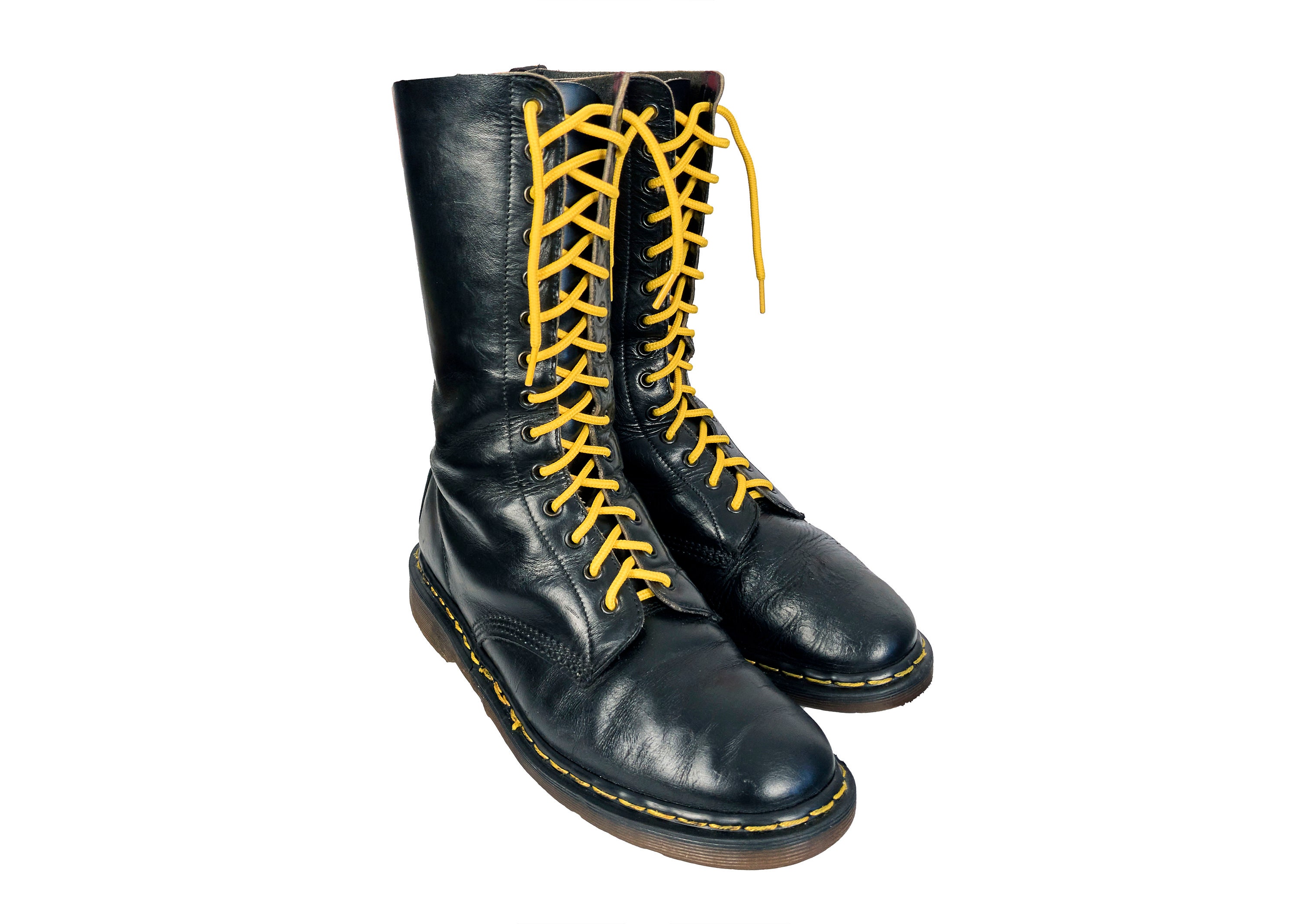 Doc Martens boots Made in England vintage floral 90s fabric
