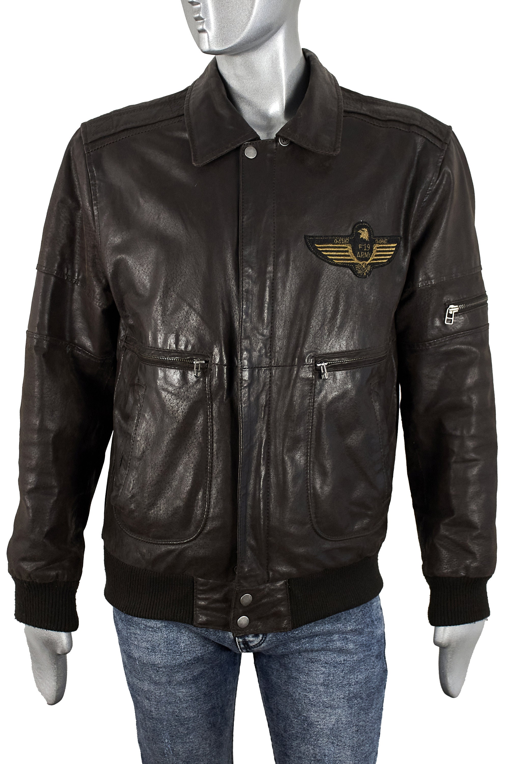 Original Rare Vintage 90s Victory Leather A-2 Type Indiana