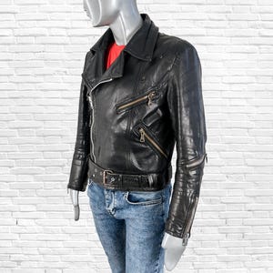 Rare 90s Polo Ralph Lauren Cowhide Leather Jacket Men Heavy