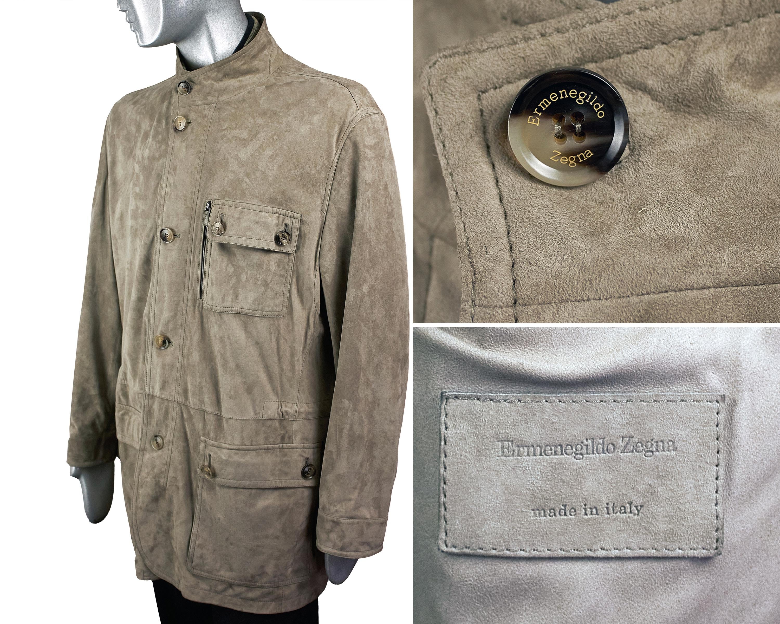 90s Ermenegildo Zegna Italy製　Jacket Ermenegildo Zegna Vintage Navy Blue Zip Front Regata Puffer Jacket