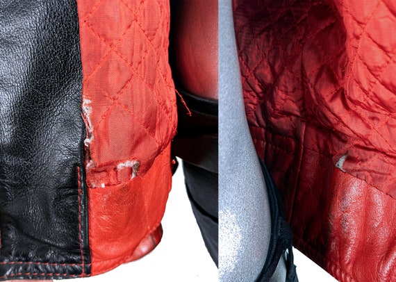 Vintage 70s HARRO Red Leather Motorcycle Jacket: German Racing