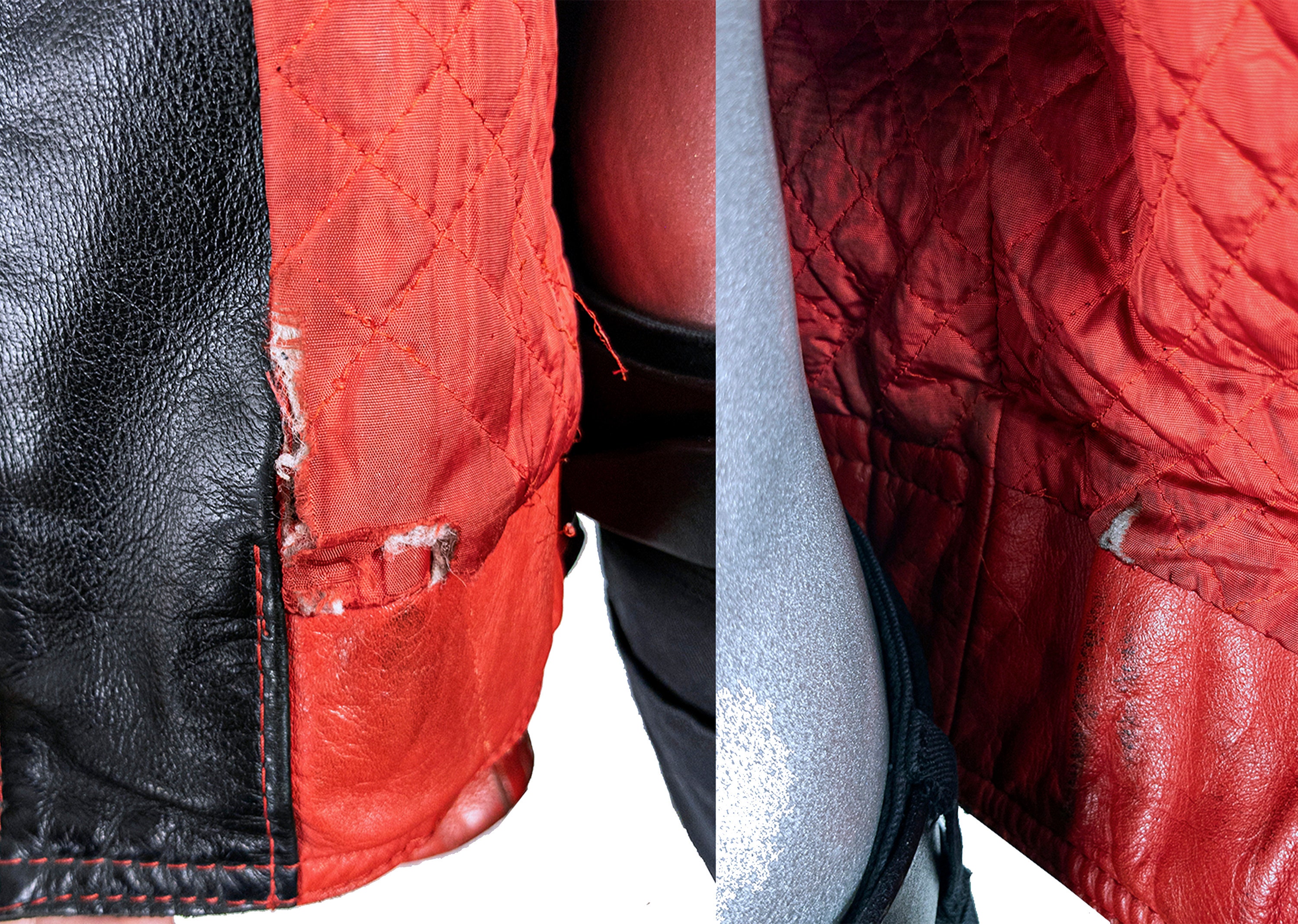 Vintage 70s HARRO Red Leather Motorcycle Jacket: German Racing