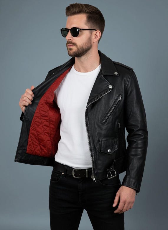 ジャケット・アウター Leather Motorcycle Jacket Vintage Vintage 70s Italian Leather Motorcycle Jacket XL: Cafe Racer Biker