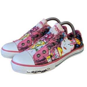 Vintage Ed Hardy Christian Audigier Low Top Sneakers, Tattoo