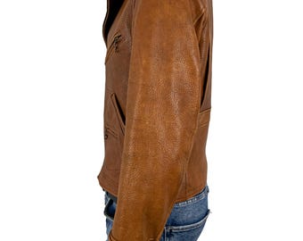 ジャケット・アウター 1990's POLO WESTERN LETHER JKT Vintage 90s Polo Ralph Lauren Cowhide Leather Biker Jacket