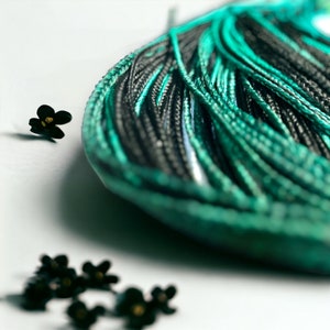 Enchanted Forest - Black and Green Simple Synthetic Braids by Voron Dreads