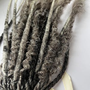 Silver Symphony - Gray-White Mixed Synthetic Curls and Dreads by Voron Dreads