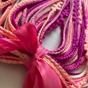 Handcrafted Synthetic Braids: White, Pink, Peach, and Raspberry Colors, Double/ Single ended Synthetic Braids by Voron Dreads