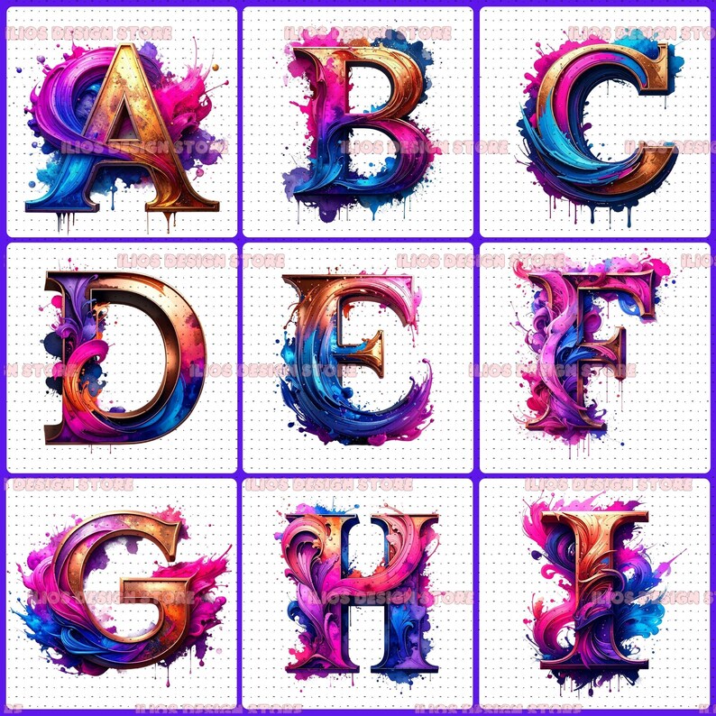 3d-graffiti-rainbow-splash-alphabet-png-bundle-26-png-gold-and-neon