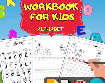Montessori Alphabet Tracing & Writing Practice – Canva Template and Printable Letter Worksheets – Instant Download