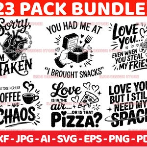 Funny Valentine Designs SVG Bundle – 23 Sarcastic Love Quotes, Anti Valentine Humor, Cricut Cut Files for Shirts & Mugs