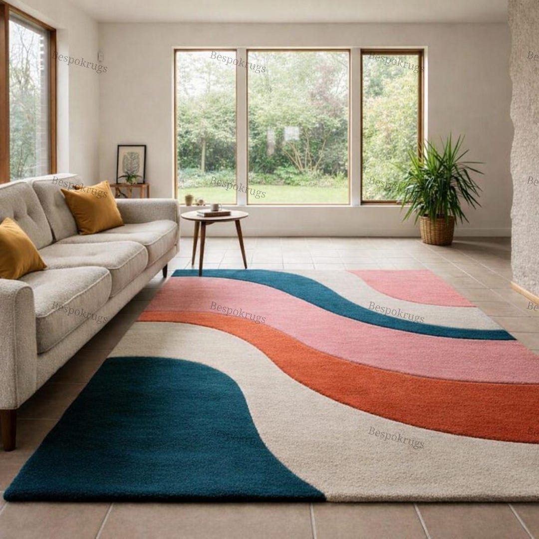 Layered Patterned Rugs Modern Layered Pattern Hand Tufted Rug to Feel Free to Veiw the Rug to ...