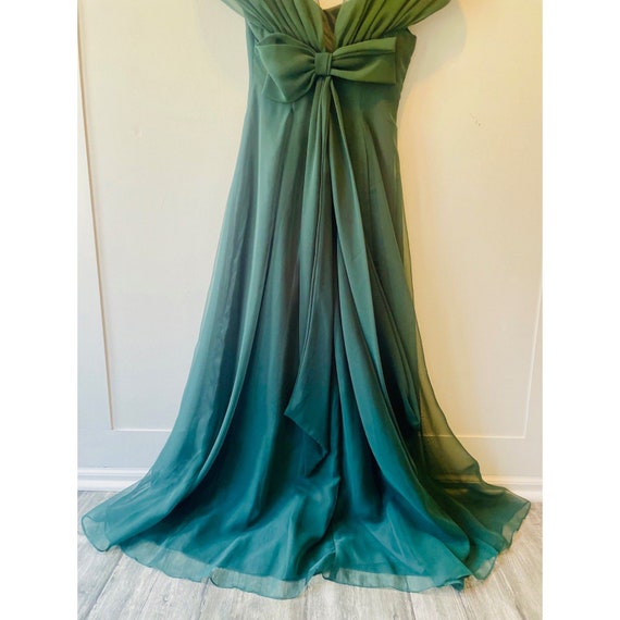 1980s Green Chiffon Prom Party Dress Jordan Fashi… - image 6