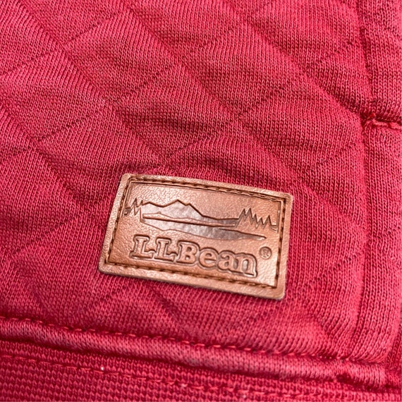 LL Bean Mens Quilted Pullover Large Red Long Sleeve Quarter Zip Vintage Etsy UK