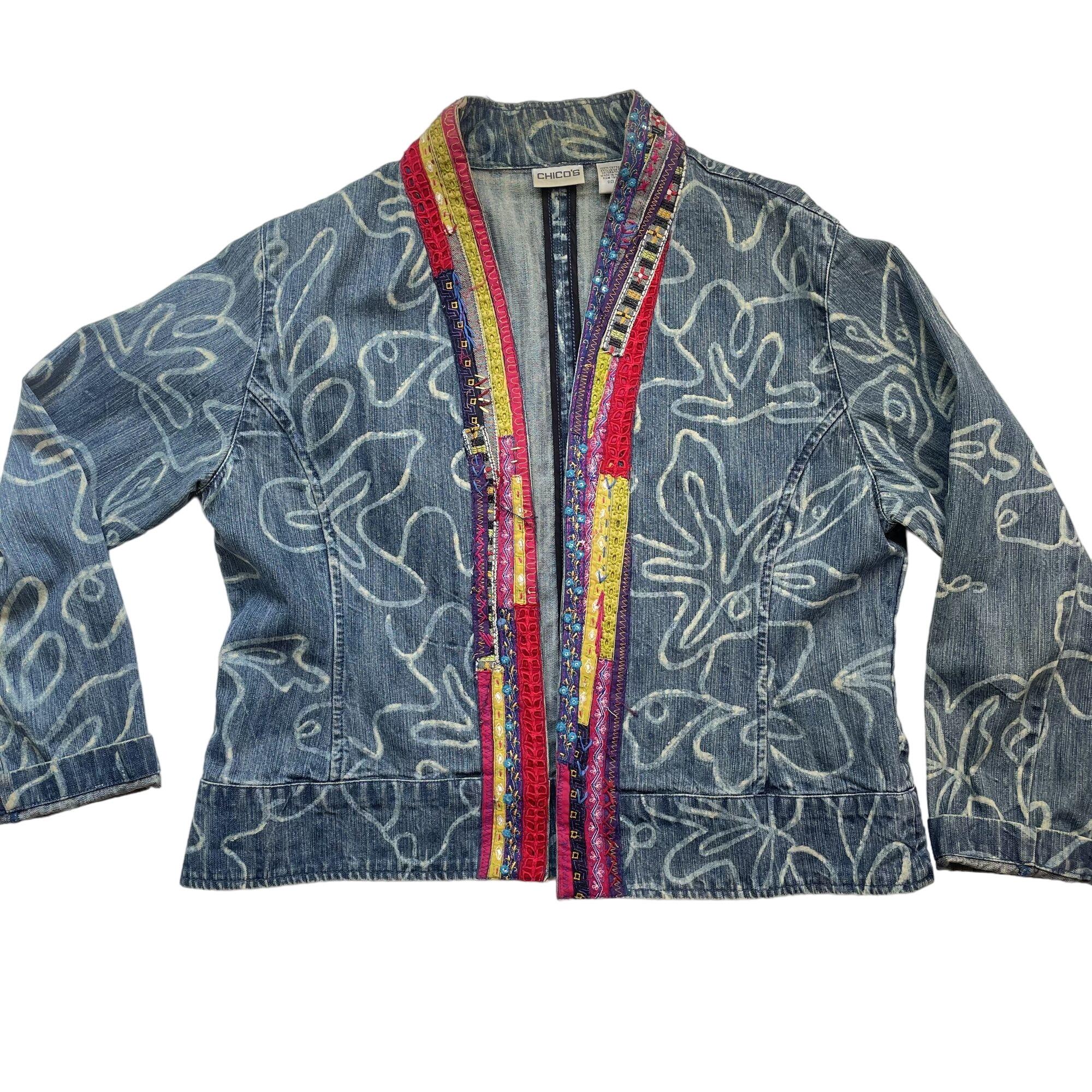 Chicos embroidered jacket deals