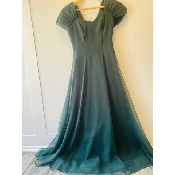 1980s Green Chiffon Prom Party Dress Jordan Fashi… - image 9