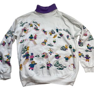 Winter Scene Sweater Etsy