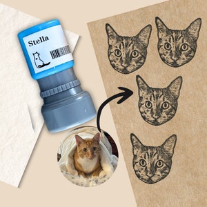 Custom Pet Stamp, Cute Pet Image Stamp,Personalized Cat&Dog Stamps, Royal Pet Face Stamp,Pet Memorial Gift