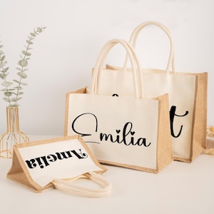 Personalized Tote Bags for Women, Custom Canvas Tote Bag, Bridesmaid Gifts, Bachelorette Party Gifts, Girls Trip Gift, Bridal Party Gifts