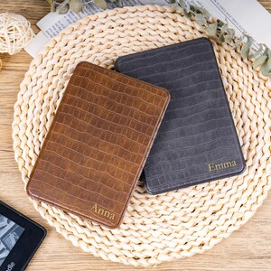 Crocodile pattern Kindle Paperwhite leather case with full protective folio design