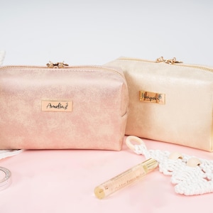 Bridesmaid Gifts, Bride Makeup Bag, Personalized Makeup Bag, Leather Makeup Bag, Makeup Organizer, Travel Organizer, Bridal Shower Gift
