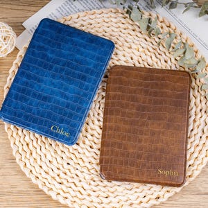 Stylish crocodile leather Kindle sleeve for Paperwhite 11th and 12th models