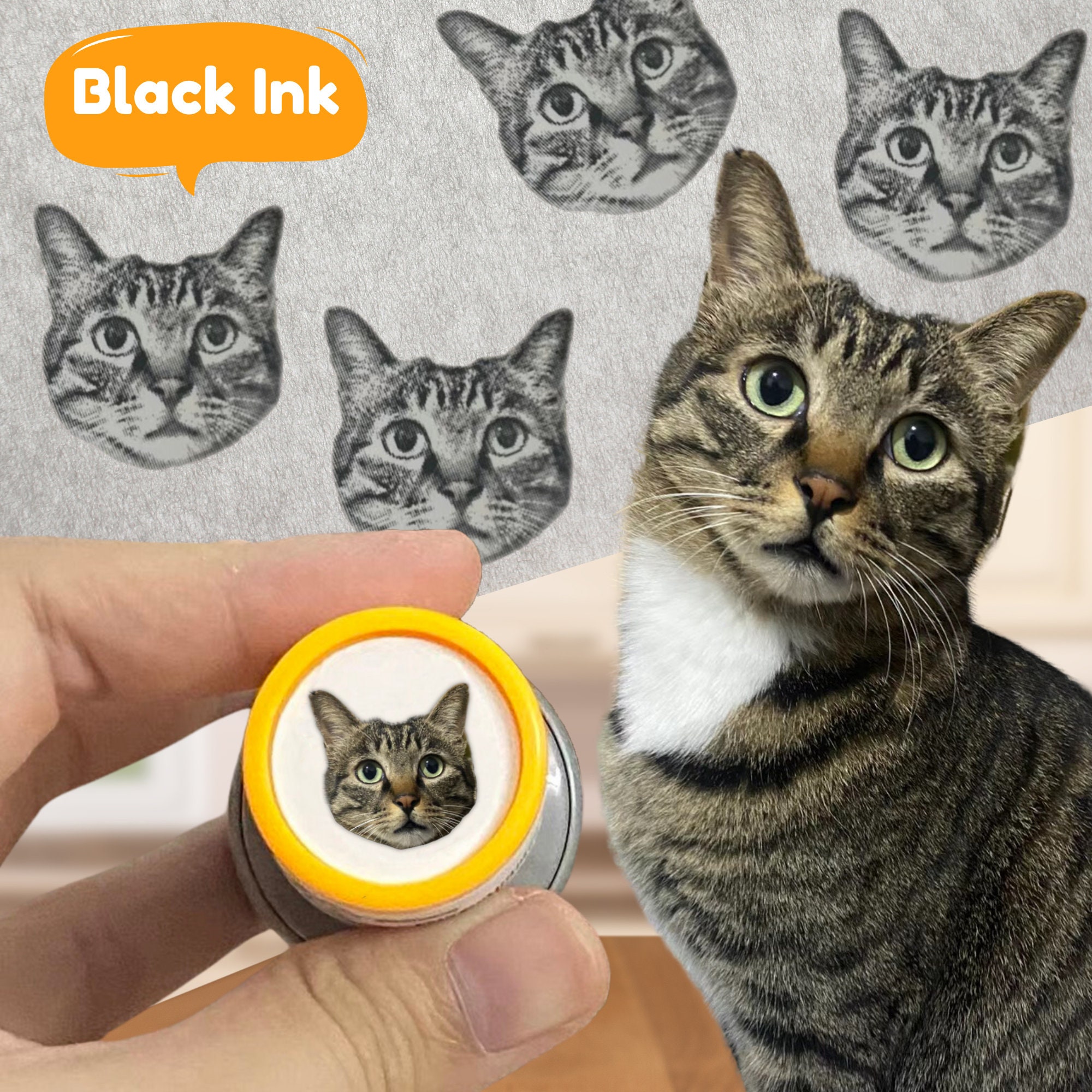 Custom Pet Stamp, Cute Pet Image Stamp,Personalized Cat&Dog Stamps, Royal Pet Face Stamp,Pet Memorial Gift