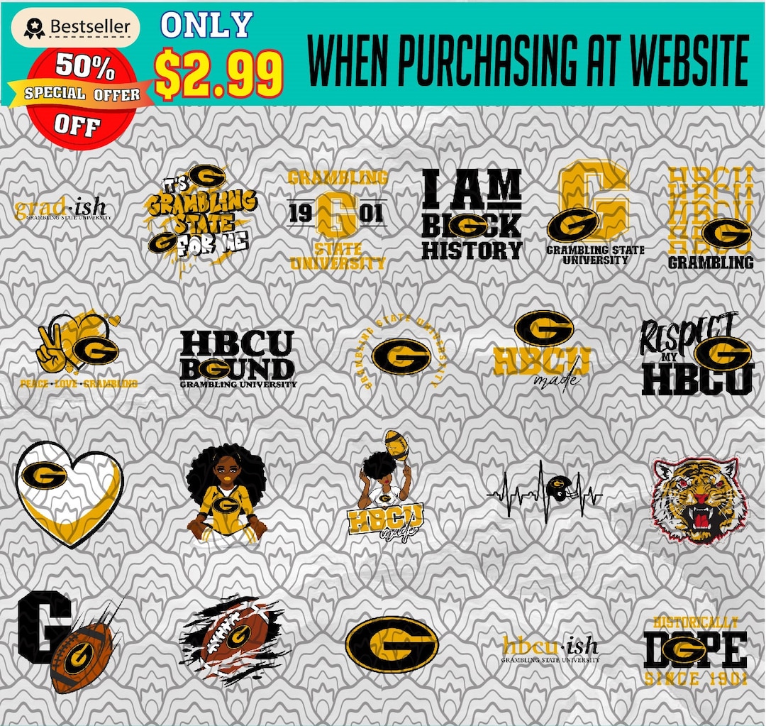 Grambling State Svg HBCU Svg Collections HBCU Team Etsy