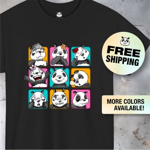 Emociones Panda, Regalos Conscientes, Vibraciones Felices, Camiseta Colorida, Presente Motivacional, Ropa de Calle, Para Él, Para Ella, Para Niños, Mente Joven