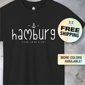 Hamburg T-Shirt 006, Travel, City, Sea, Urban, Explore, City, Land, River, Country, Travel, Harbor, Fun, handlettering