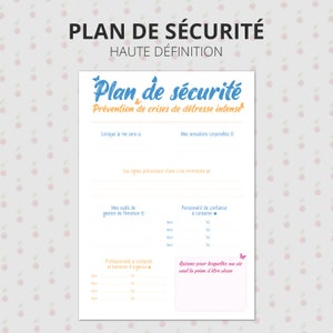 Safety plan sheet - Suicide prevention and emergency crisis management - Therapy, psychology, psychiatry, TCC TCD document