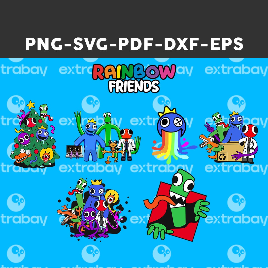 Rainbow Friends Premium SVG, Alien Roblox Rainbow