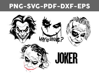 Joker SVG, Joker Silhouette SVG, Joker Silhouette Vector, Joker sticker, Joker Png, Joker Clipart, Joker Bundle,joker movie