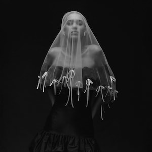 Wedding veil, bridal tulle veil, wedding accessories, veil for bride, long bridal veil,  chapel length veil, white wedding veil, white veil