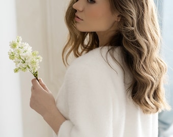 Bridal jacket, wedding coat, cashmere shrug for bride, cover up wedding dress, warm top formal dress, bridal bolero, cover up bride autumn