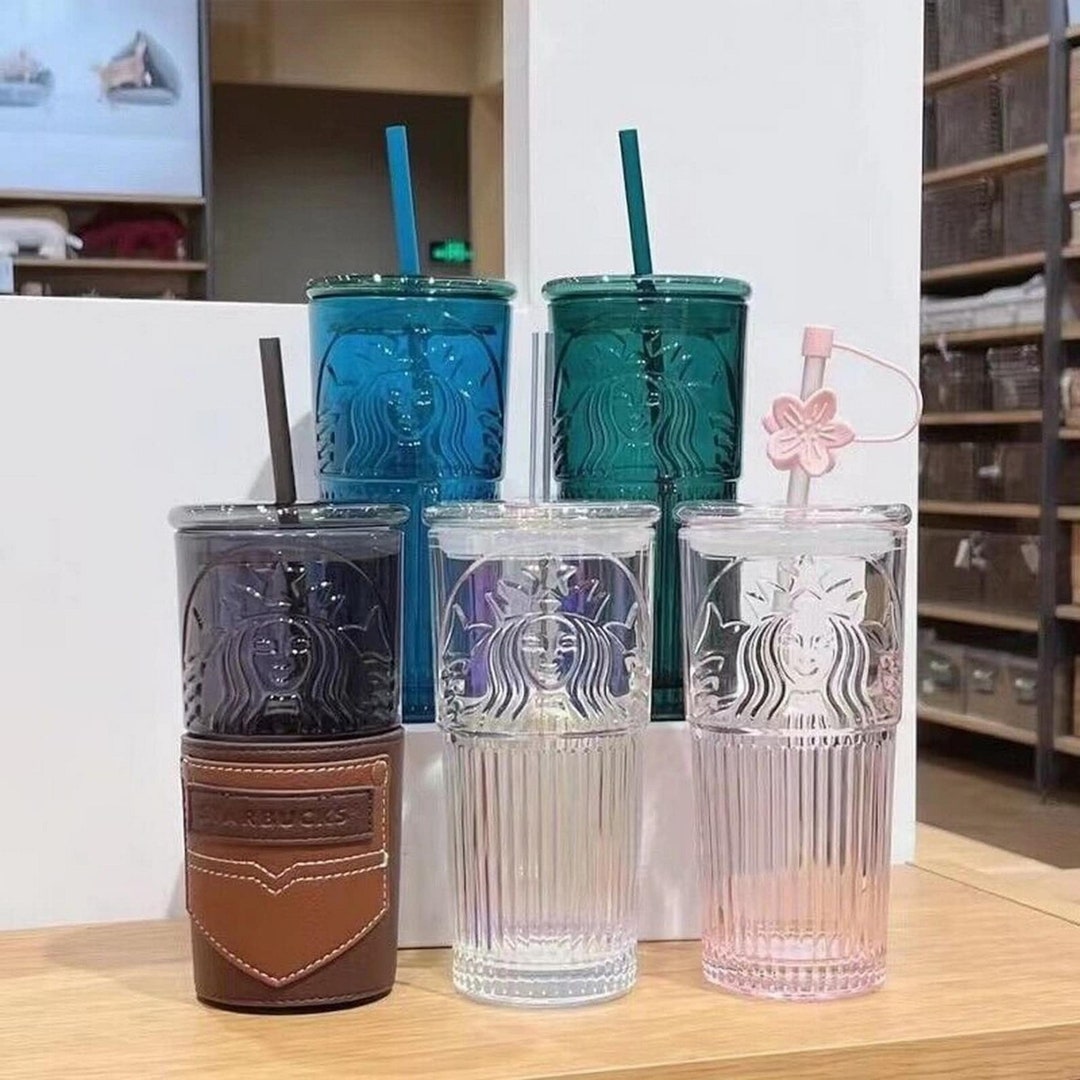 New 2023 Starbucks Glass Cup Gradient Sakura Tumbler W/cherry Etsy