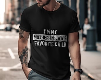 Ulubione dziecko teściowej PNG | Zabawny cytat teściowej | Koszulka z humorem dla zięcia | Sublimacja żartu rodzinnego PNG