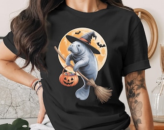 Heks lamantijn PNG: grappig Halloween Sea Cow-sublimatieontwerp (digitale download)