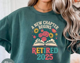 Retired Teacher Floral PNG: A New Chapter Begins, Retirement Gift