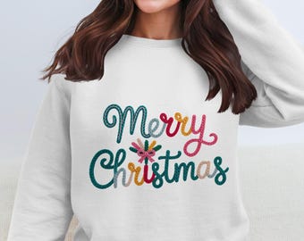 Vrolijk kerstfeest, png-bestand | Gebreide belettering vakantiesublimatie | Gezellige truistijl clipart | Feestelijk kerstshirtontwerp