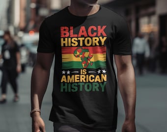 Black History Is American History PNG | African American Heritage Design | Cultural Pride Shirt PNG