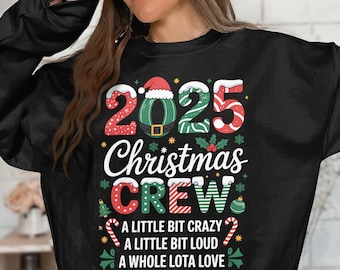Kerstcrew 2025, png PNGEgg | Bijpassende kerstshirts voor het hele gezin | Grappig groepssublimatieontwerp | Afdrukbare kerst-png