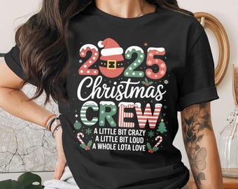 Kerstcrew 2025, png PNGEgg | Bijpassende kerstshirts voor het hele gezin | Grappig groepssublimatieontwerp | Afdrukbare kerst-png