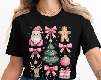 PNG-set met kerstclipart | Kerstman Rendier Boom Ornamenten Bogen | Sublimatieontwerp voor de feestdagen | Feestelijke afdrukbare afbeeldingen