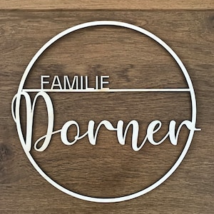 Door sign with family name, family sign, door wreath personalized, name plate, family, name