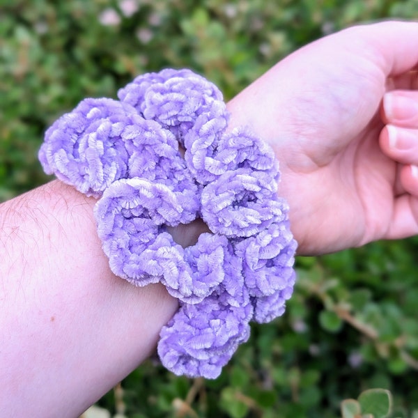 Velvet crochet scrunchies (set of 2) variety of colours