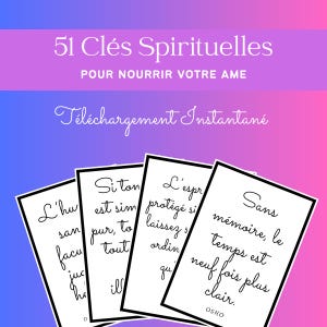 51 CLES POUR L' AME - cartes de citations inspirantes - pdf à télécharger.