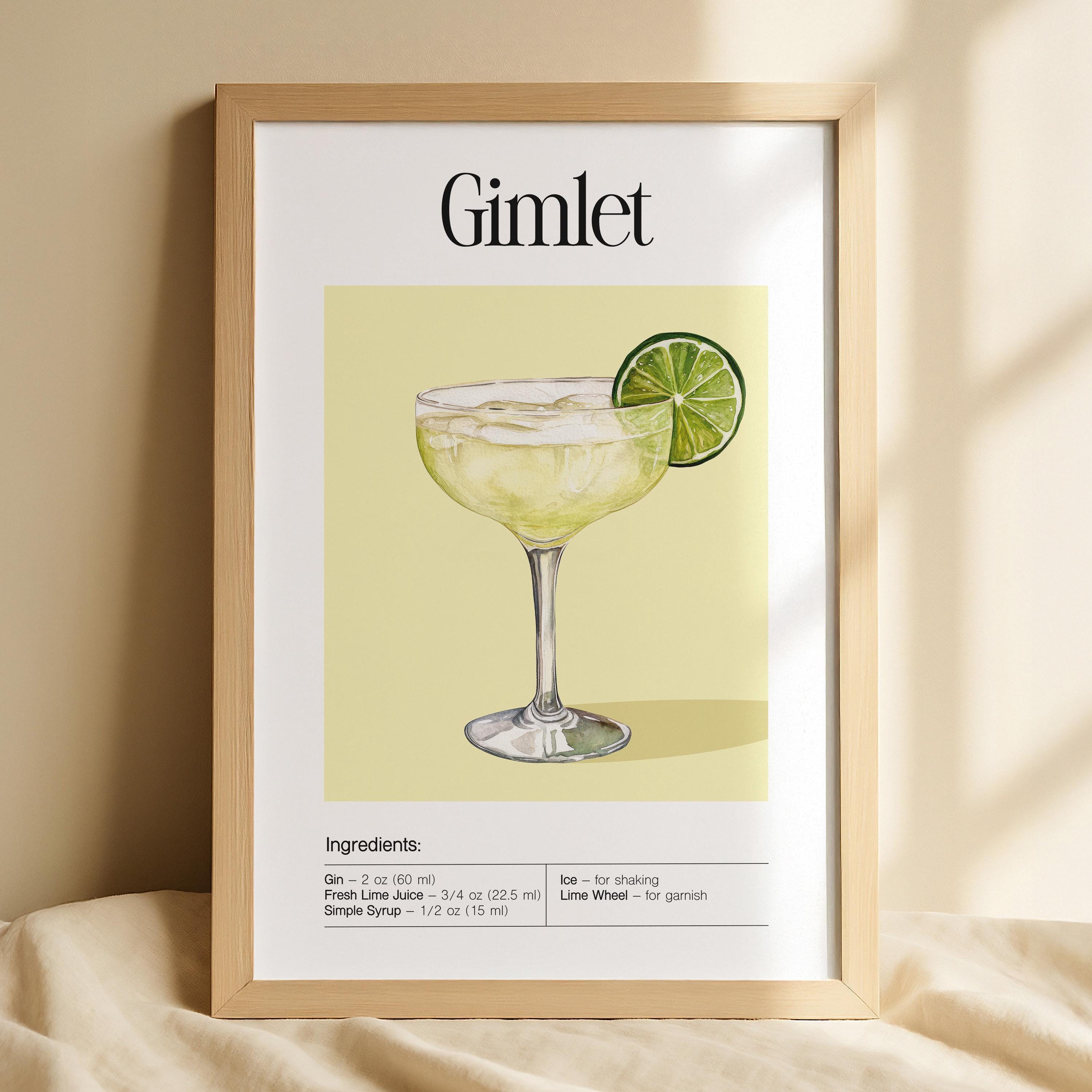 Gin Gimlet The Bar Lime Gin Mix Juice Gimlet Alcoholic Drinks With