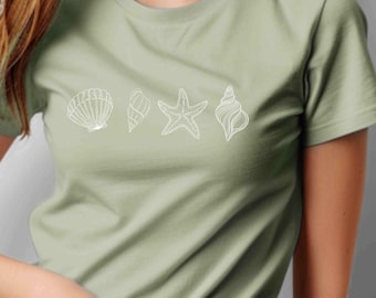 Seashell Shirt SVG: Beach Lover Graphic, Coastal Design (Digital Download)
