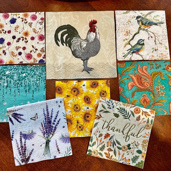 Napkins for Decoupage Etsy
